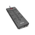 Tripp Lite Tripp Lite TLP128TTUSBB 180W 8 ft. 12-Outlet Surge Protector 4320 Joules Power Strip TLP128TTUSBB